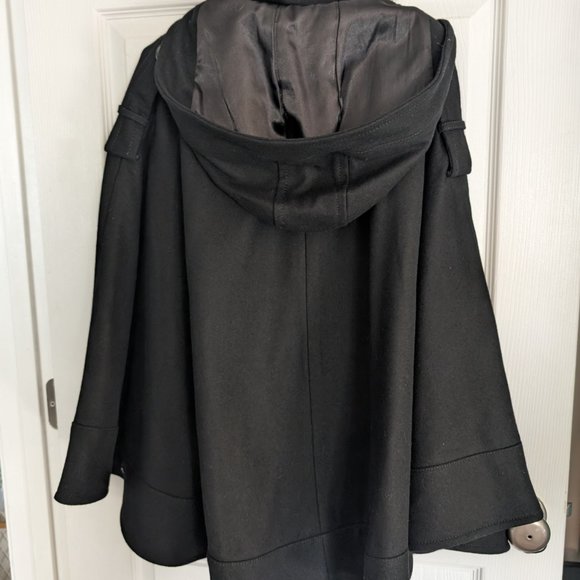 Kenneth Cole New York Black Hooded Cape - Picture 2 of 9